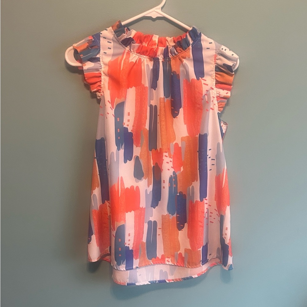 Vibrant Abstract Print Women's Blouse